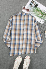 Load image into Gallery viewer, Plaid Pattern Asymmetric Buttons Shirt
