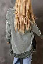 Cargar imagen en el visor de la galería, Gray Plaid Knitted Long Open Front Cardigan
