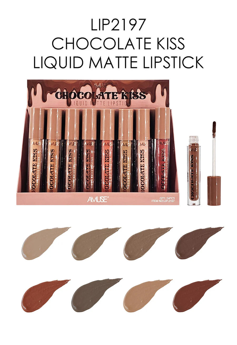 AMUSE- CHOCOLATE KISS- LIQUID MATTE LIPSTICK- 24PCS