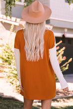 Load image into Gallery viewer, Orange Pocketed Color Block Patchwork Long Sleeve Top
