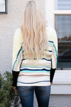 Load image into Gallery viewer, Multicolor Striped Color Block Loose Fit Long Sleeve Top
