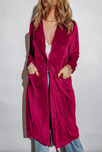 Load image into Gallery viewer, Retro Velvet Long Sleeve Pocket Coat
