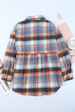 Load image into Gallery viewer, Multicolor Plaid Button Down Ruffled Shirt Jacket
