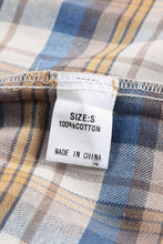 Load image into Gallery viewer, Plaid Pattern Asymmetric Buttons Shirt
