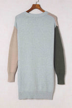 将图片加载到图库查看器，Gray Colorblock Pocketed Cardigan with Ribbed Trim
