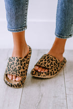 将图片加载到图库查看器，Leopard Print Thick Sole Slip On Slippers
