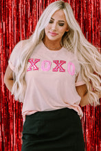 Load image into Gallery viewer, Pink Valentines Shiny XOXO Graphic T-shirt
