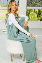 Load image into Gallery viewer, Moonlight Jade Corded Tie Straps V Neck Wide Leg Jumpsuit
