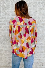 将图片加载到图库查看器，Abstract Printed Long Sleeve Blouse
