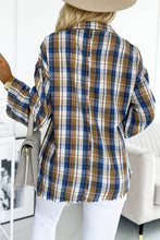 Load image into Gallery viewer, Plaid Pattern Asymmetric Buttons Shirt
