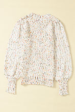 将图片加载到图库查看器，Beige Colorful Confetti Dots Cable Knit Crew Neck Sweater
