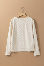 将图片加载到图库查看器，Beige Solid Textured Thumbhole Sleeve Top
