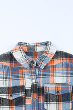 Load image into Gallery viewer, Multicolor Plaid Button Down Ruffled Shirt Jacket
