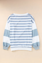 Load image into Gallery viewer, Stripe Drop Shoulder Striped Pullover Sweatshirt
