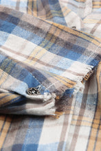 Load image into Gallery viewer, Plaid Pattern Asymmetric Buttons Shirt
