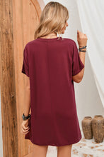 将图片加载到图库查看器，Side Pockets Short Sleeve Tunic Top
