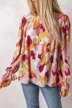 将图片加载到图库查看器，Abstract Printed Long Sleeve Blouse
