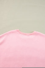 Load image into Gallery viewer, Pink LOVER Puff Print Drop Shoulder Pullover Sweatshirt
