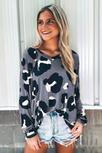 Load image into Gallery viewer, Leopard Print Long Sleeve Loose Top
