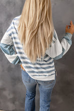 Load image into Gallery viewer, Stripe Drop Shoulder Striped Pullover Sweatshirt
