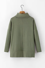 Load image into Gallery viewer, Jungle Green Cowl Neck Shift Tunic Top
