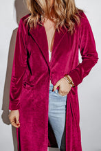 Load image into Gallery viewer, Retro Velvet Long Sleeve Pocket Coat
