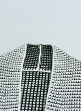 Cargar imagen en el visor de la galería, Gray Plaid Knitted Long Open Front Cardigan
