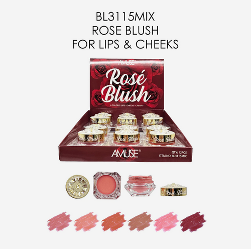 Get a natural-looking glow with AMUSE's ROSE BLUSH. With a creamy texture, this blush can be used on both lips and cheeks for a versatile look. This set includes 6 beautiful shades, perfect for any occasion. Experience a smooth, long-lasting color with AMUSE's CREAMY BLUSH. The best price and deal w/ bonitawholesale.com