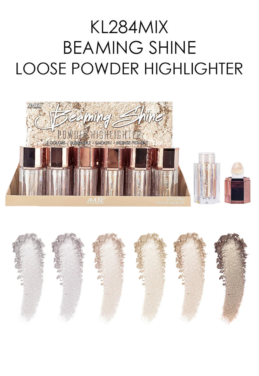 AMUSE- BEAMING SHINE- POWDER HIGLIGHTER- 24PCS