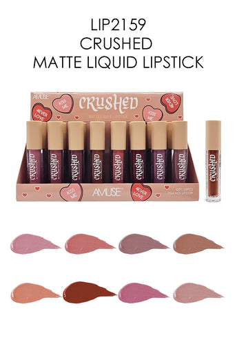 Reach new heights in bold beauty with this 24-unit set of Crushed Matte Liquid Lipstick! Brighten up any look with long-lasting, vibrant color that's ready to take on any adventure. Step up to the challenge and show off your alluring look with a layer of lip-quenching matte! The best price, deal and quality w/ Bonitawholesale.com