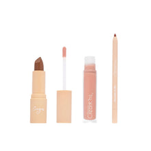 Load image into Gallery viewer, The secret ingredient in our Warm Wishes Lip Trio is Spice Cocoa, Ginger, and Caramel Brûlée👩‍🍳 🥧 🤎&quot;Ginger Lipstick&quot; - a nude brown lipstick with a light caramel undertone ✨Pigmented matte formula ✨Smooth easy application ✨Long Lasting. The best price, deal and quality w/ Bonitawholesale.com
