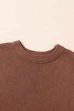 将图片加载到图库查看器，Coffee High Neck Short Bat Sleeve Sweater
