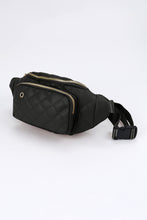 将图片加载到图库查看器，Black Rhombus Pattern Simple Waist Bag
