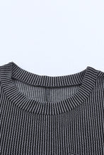 将图片加载到图库查看器，Blue Striped Ribbed Knit T-shirt Shift Dress
