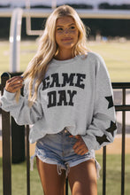 Load image into Gallery viewer, Black Game Day Graphic Rugby Football Season Sweatshirt
