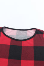 将图片加载到图库查看器，Plaid Print Leopard Splicing Striped Color Block Long Sleeve Top
