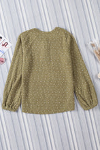 将图片加载到图库查看器，Green Swiss Dot Raglan Sleeves Knit Top
