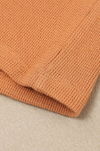 Load image into Gallery viewer, Orange Waffle Knit Henley Top
