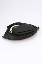 将图片加载到图库查看器，Black Rhombus Pattern Simple Waist Bag
