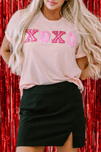 Load image into Gallery viewer, Pink Valentines Shiny XOXO Graphic T-shirt
