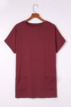 将图片加载到图库查看器，Side Pockets Short Sleeve Tunic Top
