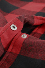 将图片加载到图库查看器，Brown Turn-down Collar Plaid Shirt Coat
