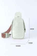 将图片加载到图库查看器，Gray Faux Leather Zipped Crossbody Chest Bag
