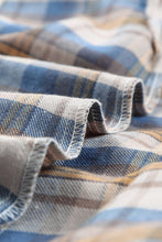 Load image into Gallery viewer, Plaid Pattern Asymmetric Buttons Shirt
