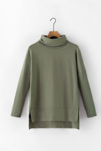 Load image into Gallery viewer, Jungle Green Cowl Neck Shift Tunic Top
