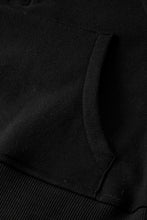 将图片加载到图库查看器，Black Fleece Lined Zip Up Stand Collar Thumbhole Sleeve Sweatshirt
