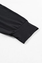 将图片加载到图库查看器，Black Exposed Seam High Waist Pocketed Joggers
