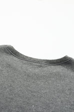 将图片加载到图库查看器，Gray Colorblock Long Sleeve Pullover Sweatshirt
