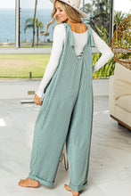 Load image into Gallery viewer, Moonlight Jade Corded Tie Straps V Neck Wide Leg Jumpsuit
