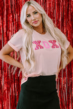 Load image into Gallery viewer, Pink Valentines Shiny XOXO Graphic T-shirt
